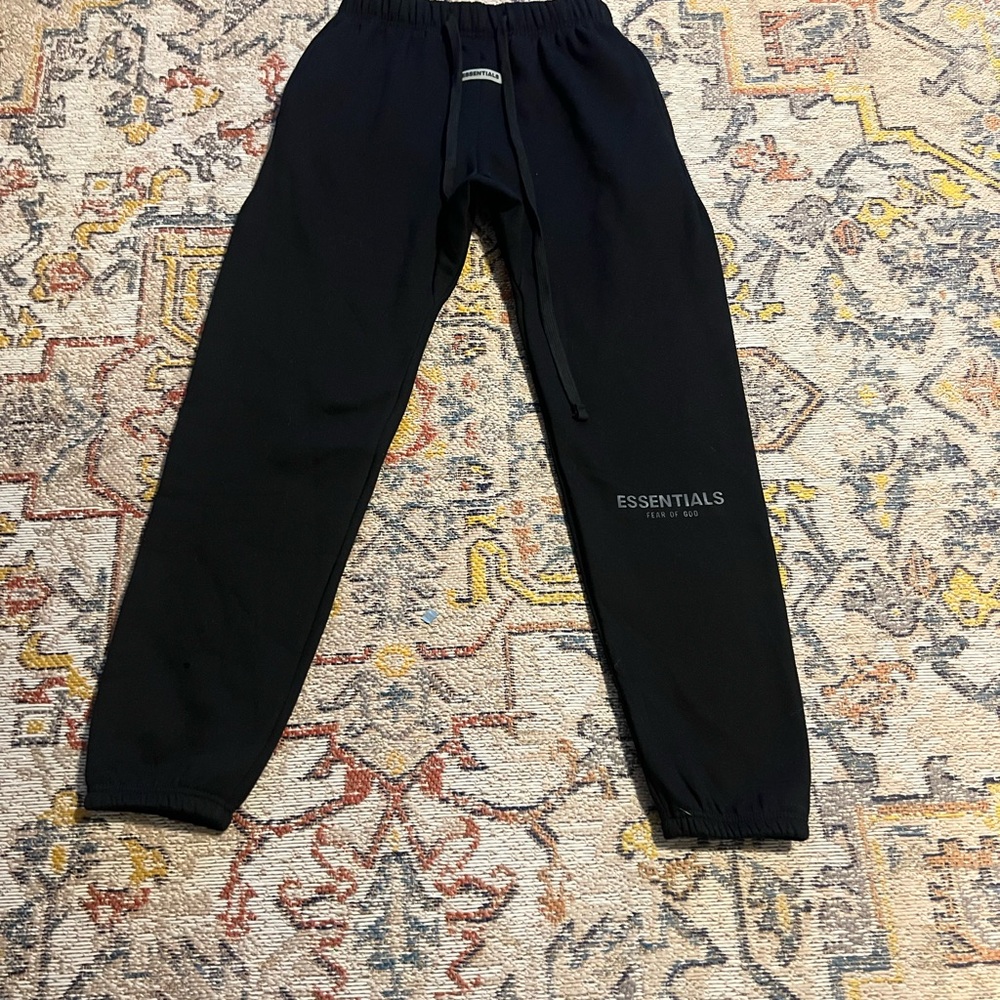 Fear of God Essentials Black Fleece Sweatpants